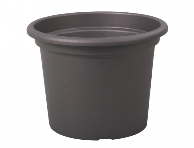 Kvetník GEO plastový antracitový pr.25x19cm antracitová