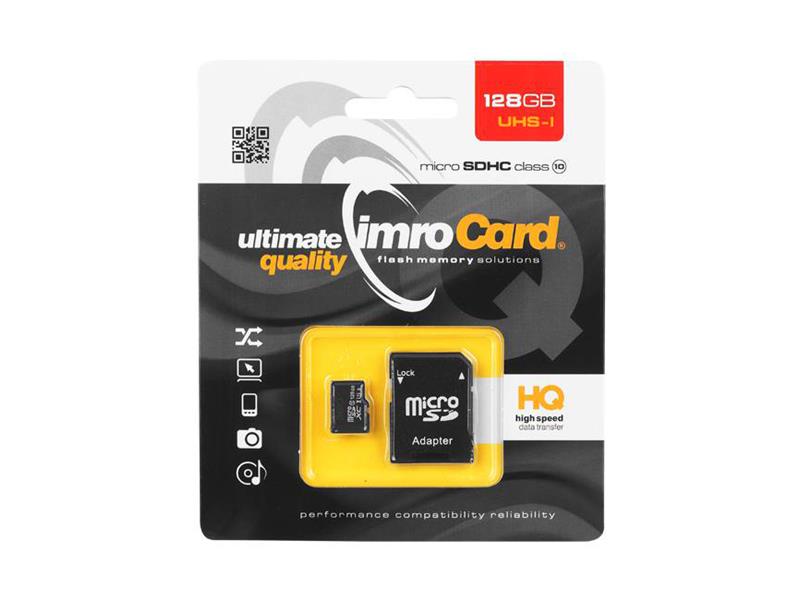 Pamäťová karta IMRO Micro SD 128GB Cl10 s adaptérom