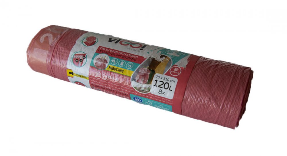 vrecia na odpadky zatah.120l (8ks) 70x110cm 4 SEASONS aróma MALINY